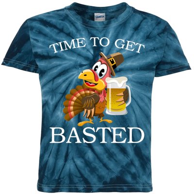 Time To Get Basted Funny Thanksgiving  Kids Tie-Dye T-Shirt