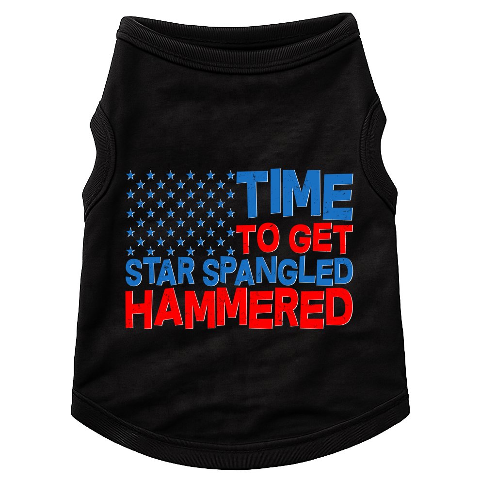 Time To Get Star Spangled Hammered Doggie Tank