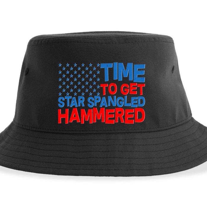 Time To Get Star Spangled Hammered Sustainable Bucket Hat