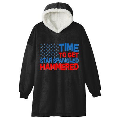 Time To Get Star Spangled Hammered Hooded Wearable Blanket