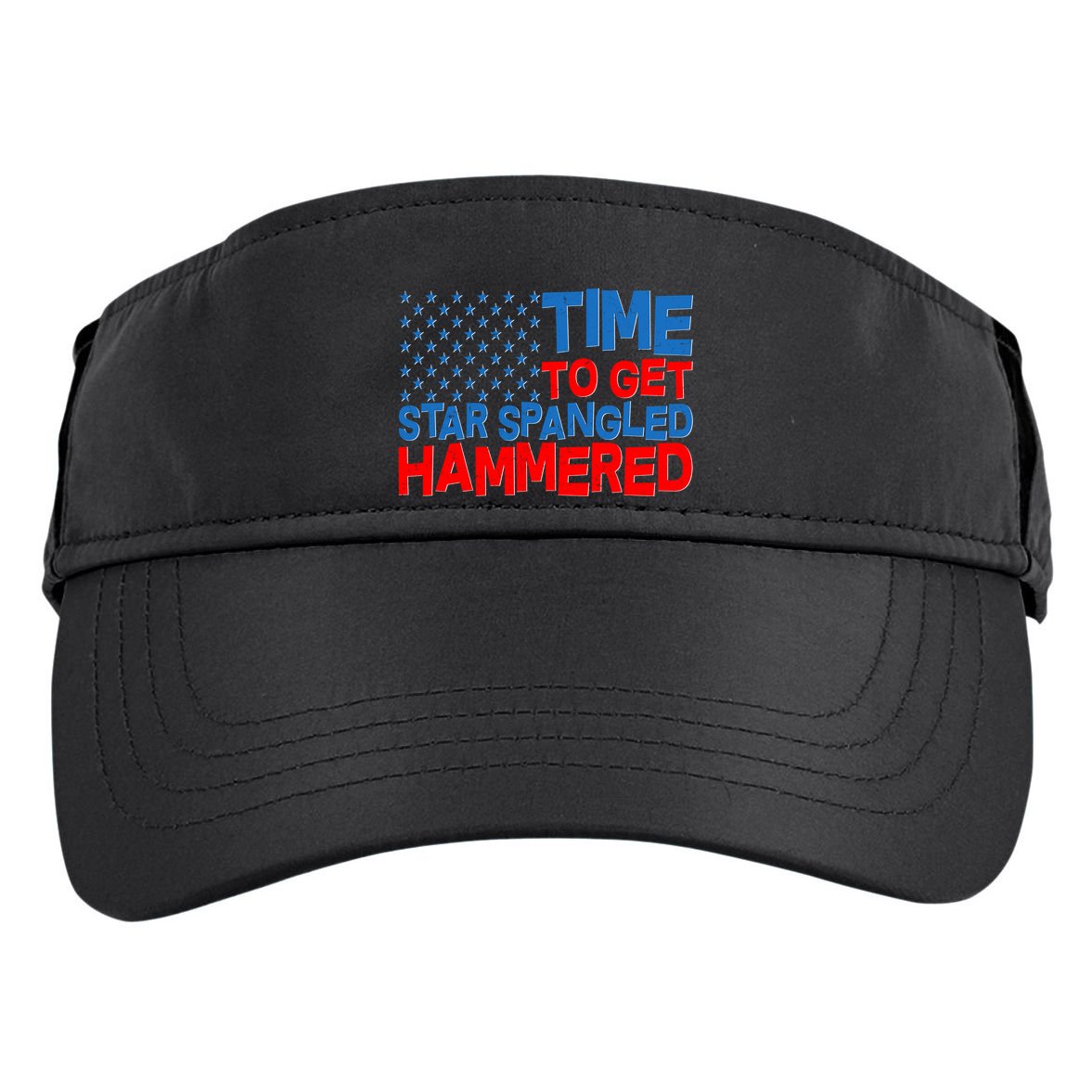 Time To Get Star Spangled Hammered Adult Drive Performance Visor