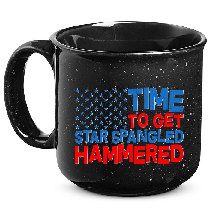 Time To Get Star Spangled Hammered 15oz Campfire Ceramic Mug