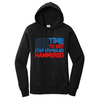Time To Get Star Spangled Hammered Women's Pullover Hoodie