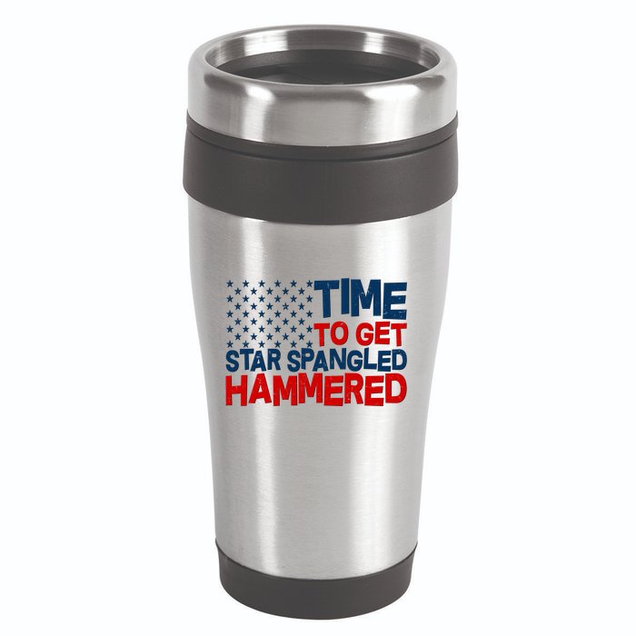 Time To Get Star Spangled Hammered 16oz Travel Tumbler