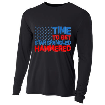 Time To Get Star Spangled Hammered Cooling Performance Long Sleeve Crew