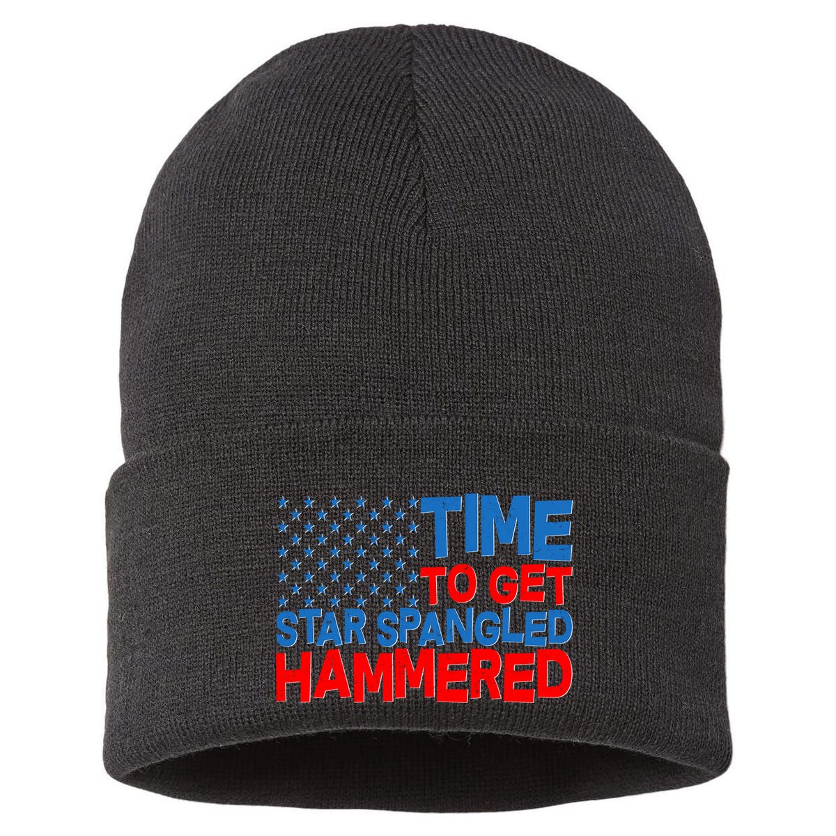 Time To Get Star Spangled Hammered Sustainable Knit Beanie