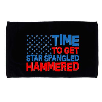 Time To Get Star Spangled Hammered Microfiber Hand Towel