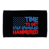 Time To Get Star Spangled Hammered Microfiber Hand Towel