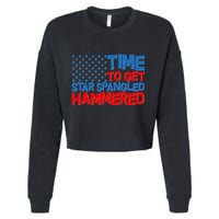 Time To Get Star Spangled Hammered Cropped Pullover Crew