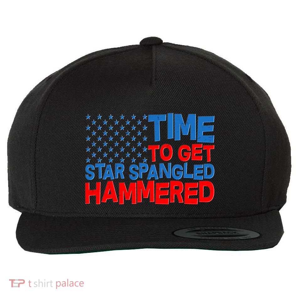 Time To Get Star Spangled Hammered Wool Snapback Cap