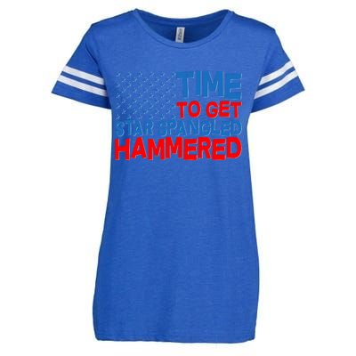 Time To Get Star Spangled Hammered Enza Ladies Jersey Football T-Shirt