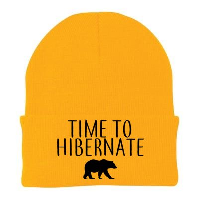 Time To Hibernate Knit Cap Winter Beanie