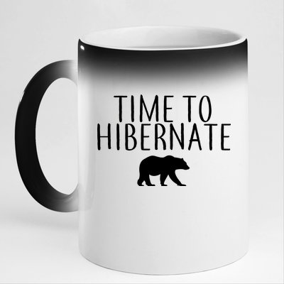 Time To Hibernate 11oz Black Color Changing Mug