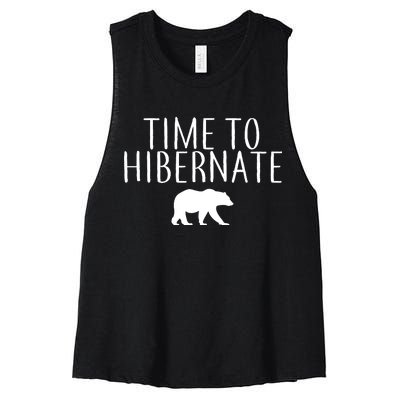 Time To Hibernate Women's Racerback Cropped Tank