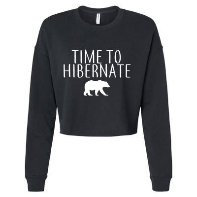 Time To Hibernate Cropped Pullover Crew