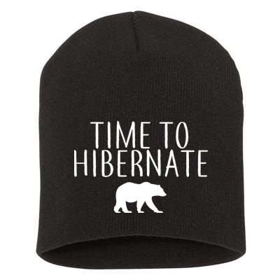 Time To Hibernate Short Acrylic Beanie