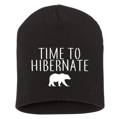 Time To Hibernate Short Acrylic Beanie