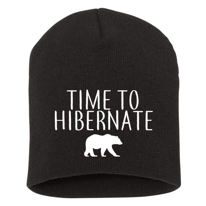 Time To Hibernate Short Acrylic Beanie