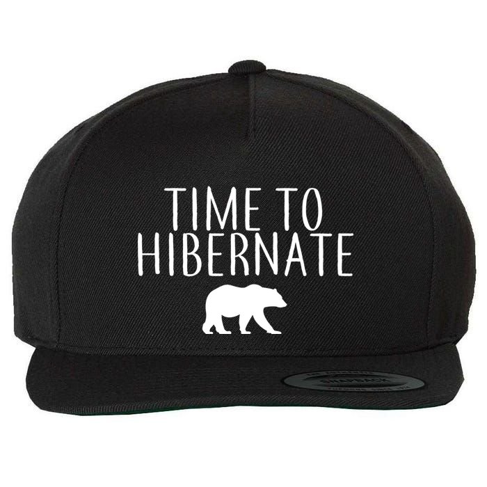 Time To Hibernate Wool Snapback Cap