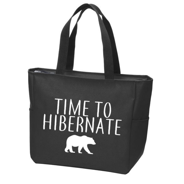 Time To Hibernate Zip Tote Bag
