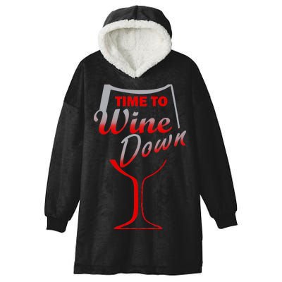 Time To Wine Down Hooded Wearable Blanket