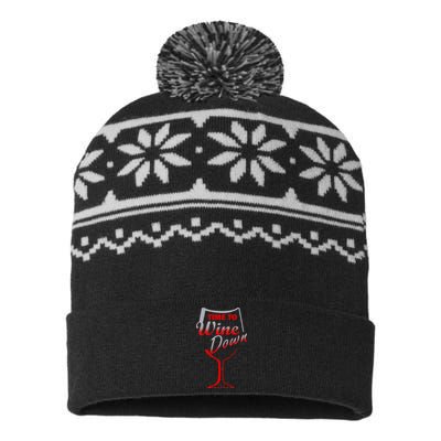 Time To Wine Down USA-Made Snowflake Beanie