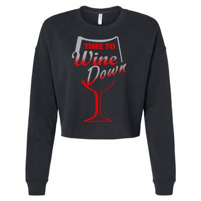 Time To Wine Down Cropped Pullover Crew