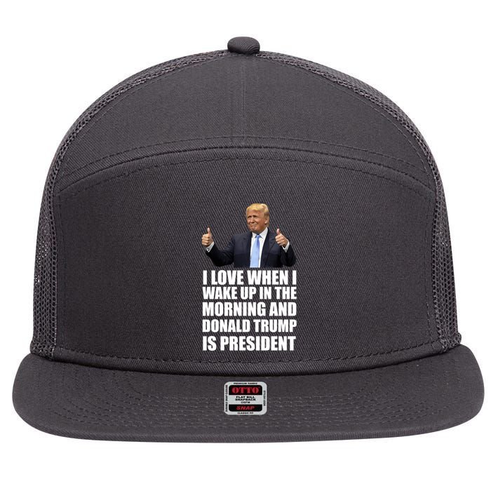 Donald Trump Is My President 7 Panel Mesh Trucker Snapback Hat