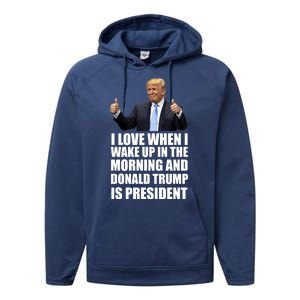 Donald Trump Is My President Performance Fleece Hoodie