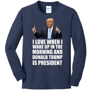 Donald Trump Is My President Kids Long Sleeve Shirt