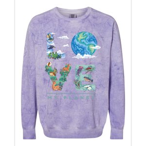 There Is No Planet B Gift Love My Planet Gift Colorblast Crewneck Sweatshirt