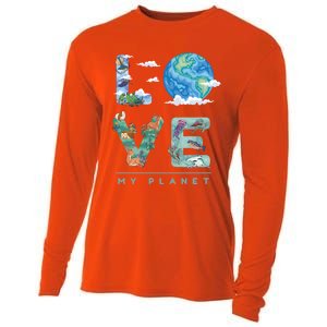 There Is No Planet B Gift Love My Planet Gift Cooling Performance Long Sleeve Crew