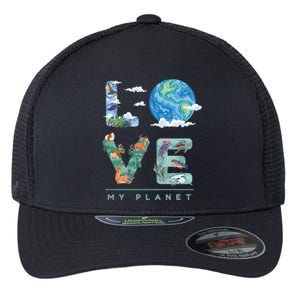 There Is No Planet B Gift Love My Planet Gift Flexfit Unipanel Trucker Cap