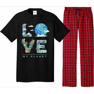 There Is No Planet B Gift Love My Planet Gift Pajama Set