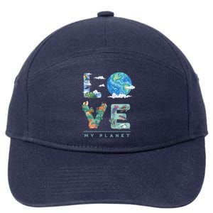 There Is No Planet B Gift Love My Planet Gift 7-Panel Snapback Hat