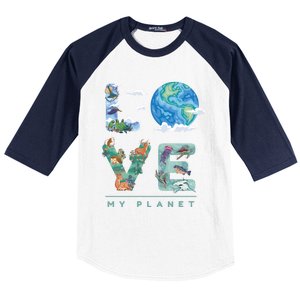 There Is No Planet B Gift Love My Planet Gift Baseball Sleeve Shirt