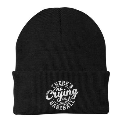 There Is No Crying In Baseball Funny Game Day Baseball Gift Beanie