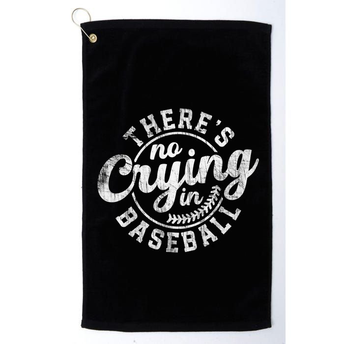There Is No Crying In Baseball Funny Game Day Baseball Gift Golf Towel