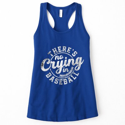 There Is No Crying In Baseball Funny Game Day Baseball Gift Womens Tank Top