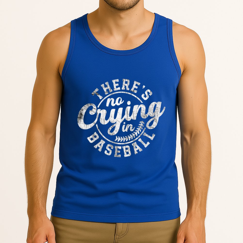 There Is No Crying In Baseball Funny Game Day Baseball Gift Tank Top