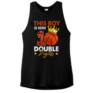 This  Is Now 10 Double Digits Basketball 10th Birthday Ladies PosiCharge Tri-Blend Wicking Tank