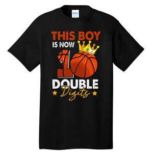 This  Is Now 10 Double Digits Basketball 10th Birthday Tall T-Shirt