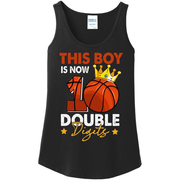 This  Is Now 10 Double Digits Basketball 10th Birthday Ladies Essential Tank