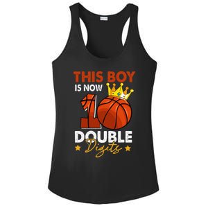 This  Is Now 10 Double Digits Basketball 10th Birthday Ladies PosiCharge Competitor Racerback Tank