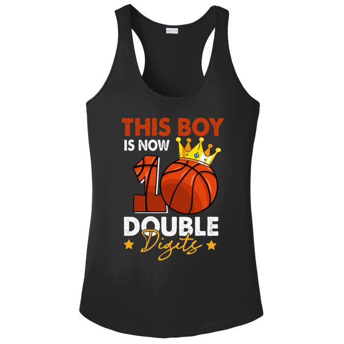 This  Is Now 10 Double Digits Basketball 10th Birthday Ladies PosiCharge Competitor Racerback Tank