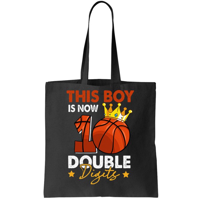 This  Is Now 10 Double Digits Basketball 10th Birthday Tote Bag