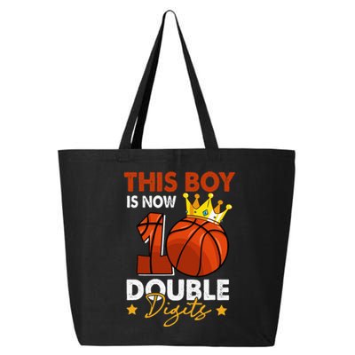 This  Is Now 10 Double Digits Basketball 10th Birthday 25L Jumbo Tote