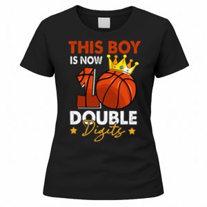 This  Is Now 10 Double Digits Basketball 10th Birthday Women's T-Shirt