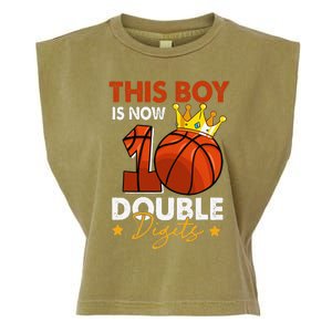 This  Is Now 10 Double Digits Basketball 10th Birthday Garment-Dyed Women's Muscle Tee