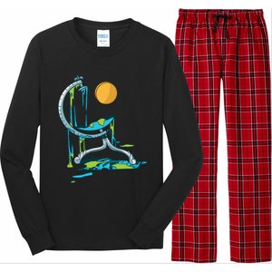 There Is No Planet B Funny Gift Melting Globus Cool Gift Long Sleeve Pajama Set